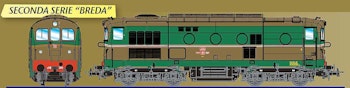 Os.kar 1010 FS locomotiva diesel D.341 2009 di seconda serie delle FS, costruzione BREDA, ep.IV