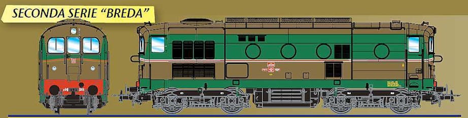 Os.kar 1010 FS locomotiva diesel D.341 2009 di seconda serie delle FS, costruzione BREDA, ep.IV