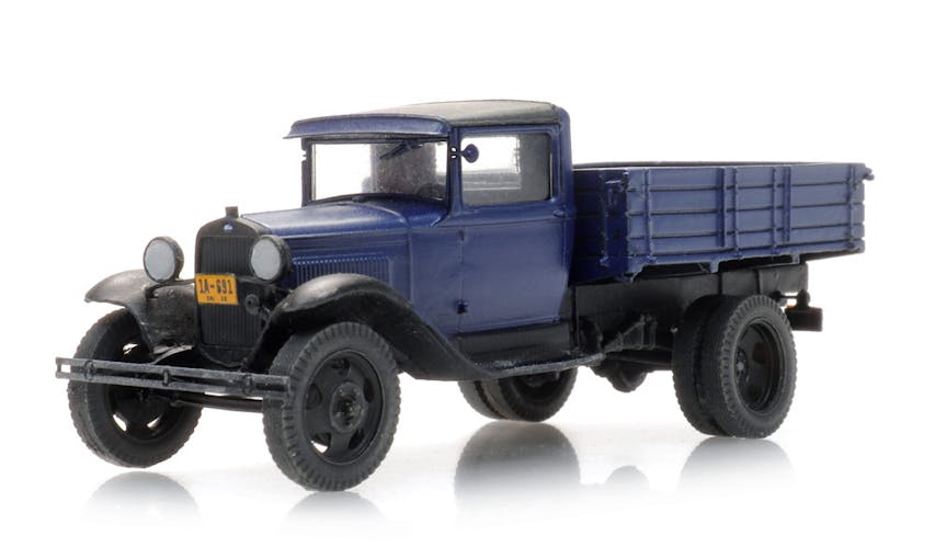 Artitec 387.497 Autocarro Ford modello AA con cassone aperto, blu scuro, scala H0 1/87
