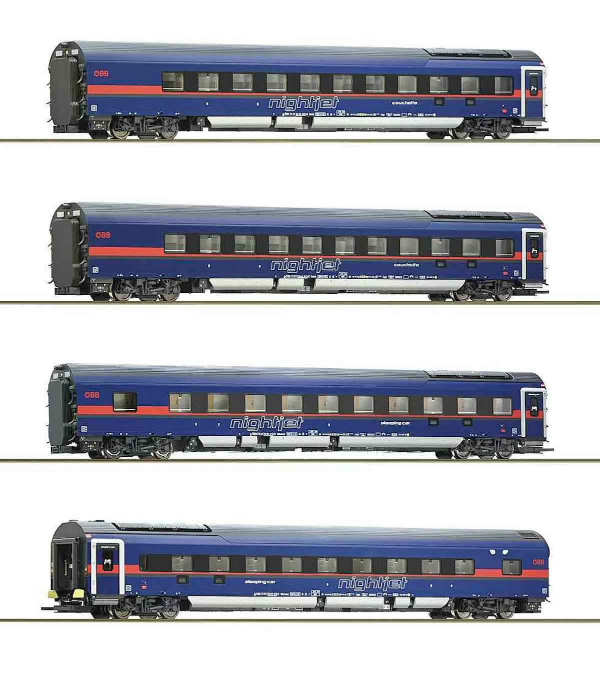 Roco 5500004 OBB set 7 carrozze Nightjet ep.VI - TecnoModel.it