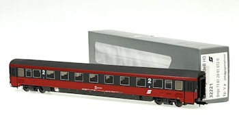 Rail Top-Modell 32221 OBB carrozza di 2 cl, Eurocity Tipo Bmz livrea grigio/rosso ep.V