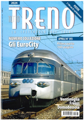 Duegi Editrice TT393 Tutto TRENO N.393 aprile 2024 numero collezione ''Gli Intercity'' 100 pagine