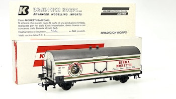 Kleinmodellbahn Moretti OBB carro isotermico trasporto birra ''Moretti'' ep.IV