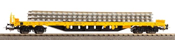 Piko 24501 D-PRS carro pianale tipo Rs in livrea cantiere, con carico ti spezzoni di binario con traverse in cemento, ep.VI