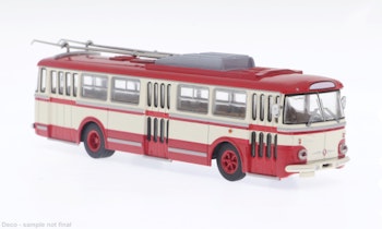 Brekina 61354 Autobus Skoda 9 Tr, bianco/rosso, 1962