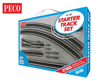 Peco ST-101 Set binari raggio3 tipo Setrack codice 100 - 2,5 mm H0 - 00