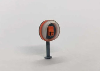 RM Romana Modelli 50168 Telefono pubblico su piantana (arancio)