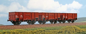 Acme 45181 FS set di tre carri merci FS Tipo Em con fondo di carico in metallo per carichi vari, ep.IV