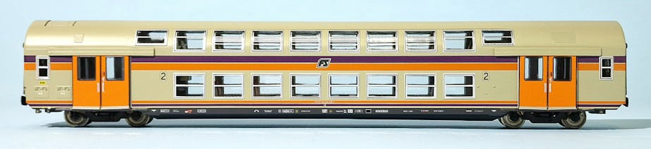 Vitrains 3424 FS carrozza a 2 piani ''Casaralta'', livrea d'origine, logo inclinato, ep. IV-V