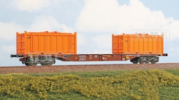 Acme 40431 Carro intermodale Tipo Sgns TOUAX da 60 piedi con due container bulk della società emiliana Dinazzano Po, ep.VI