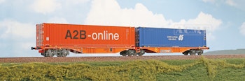 Acme 40385 Carro intermodale Tipo Sggmrss 90 piedi piedi Wascosa caricato con casse mobili furgonate A2B-online e Container Leasing45, ep.VI