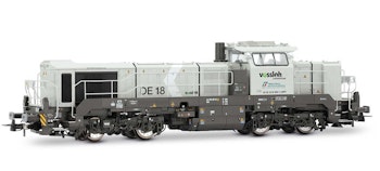 Rivarossi HR2969 FS Mercitalia S&T, locomotiva diesel Vossloh DE 18, livrea grigia, ep. VI