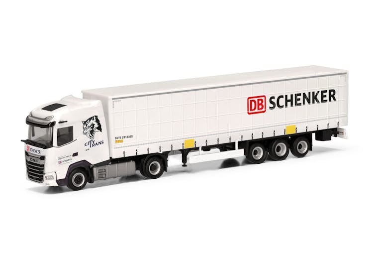 Herpa 318013 Autoarticolato telonato DAF XG Schenker