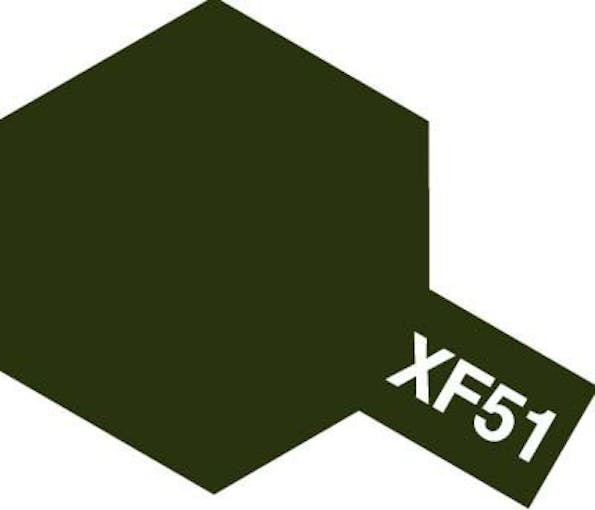 Tamiya 81751 Vernice acrilica mini XF-51 khaki drab