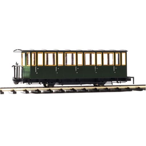 Halling 1021-01 Carrozza passeggeri a cremagliera a due assi con cabina del frenatore, verde