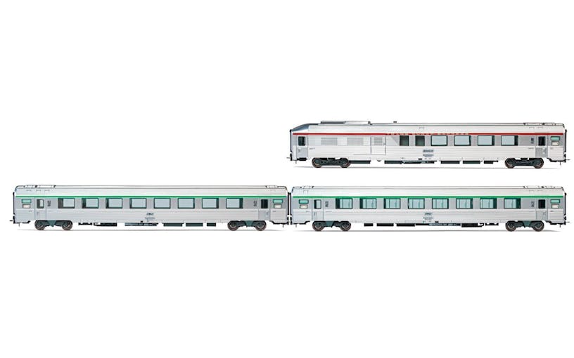 Jouef HJ4196 SNCF, confezione da 3 unità ''EC Etoile du Nord'' set 1/2, A3Dtux, B8u e B91/2tu, ep. V