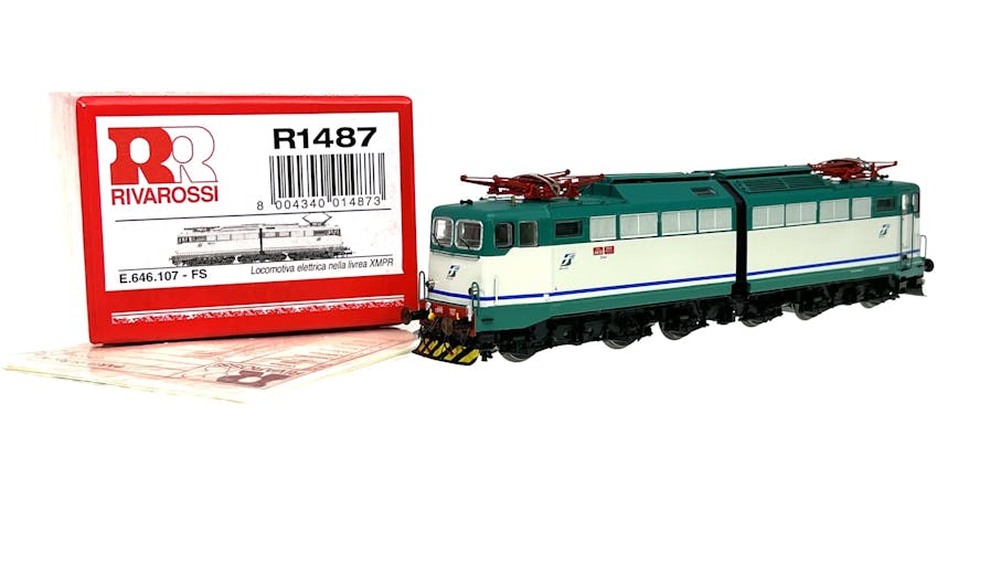 Rivarossi R1487 FS locomotiva elettrica E.646 107 livrea XMPR ep.V - Rivarossi made in Italy