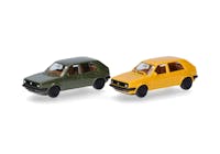 Herpa 012195-010 MiniKit 2 auto VW Golf II giallo e verde