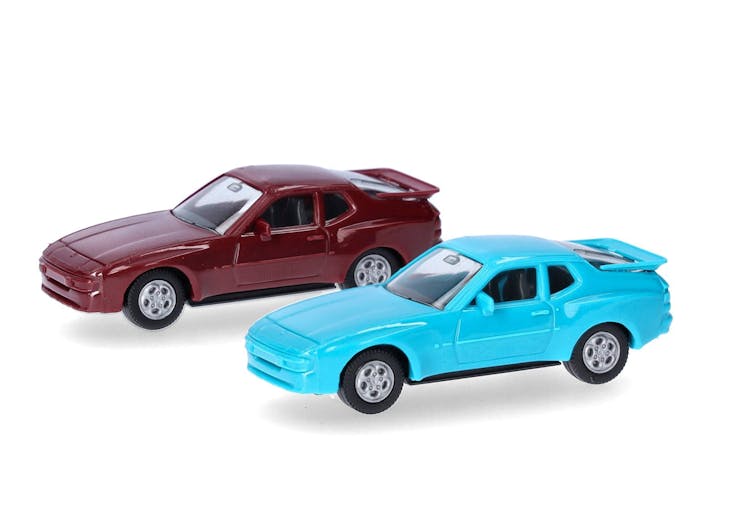 Herpa 012768-004 Mini kit 2 auto Porsche 944 rrosso / blu