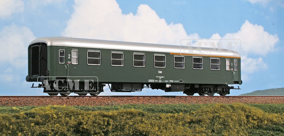 Acme 52170 OBB carrozza tipo AB4uh 21400, cassa verde anno 1973, ep. IV