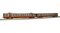Os.kar 2069 FS set di due elementi composto da: FS ALe 540.027 3° serie mot. senza modanature + Le 760.018 livrea castano isabella rosso ep. IV-V