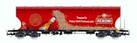 Rivarossi HR6679 Carro tramoggia per trasporto cereali a 4 assi “Trasporto Malto 100% Italiano per PERONI”, ep. VI