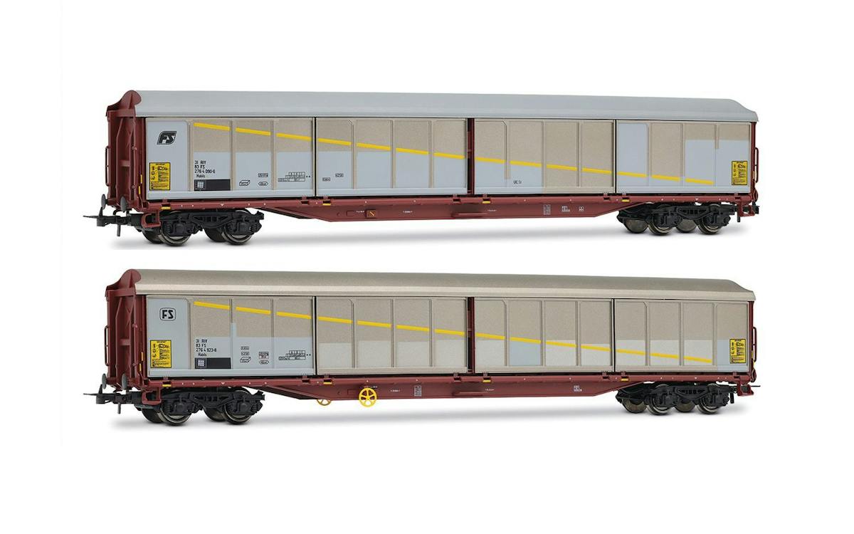 Set De 2 Wagons Couverts Type F FS Italia - Échelle HO 1:87 - Brawa 48573 - Neuf