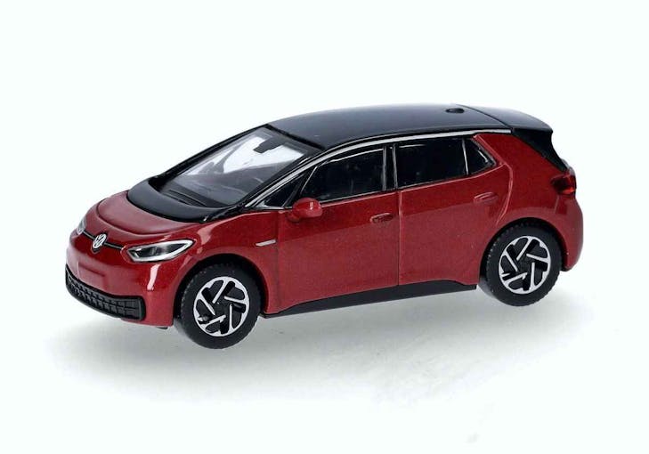 Herpa 431101 Volkswagen (VW) ID.3, rosso metallizzato (tetto nero)