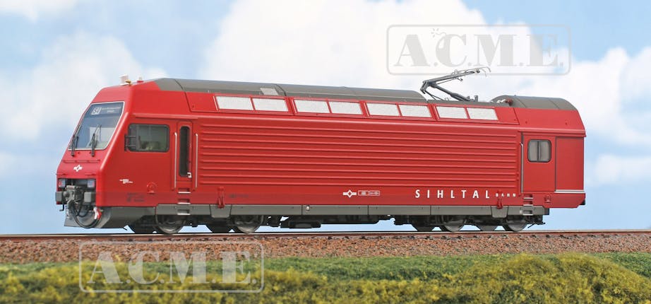 Acme 69654 Locomotiva elettrica Re 456 551-1 in livrea rossa ''Sihltalbahn'', per il servizio suburbano della città di Zurigo., ep.V-VI - DCC Sound