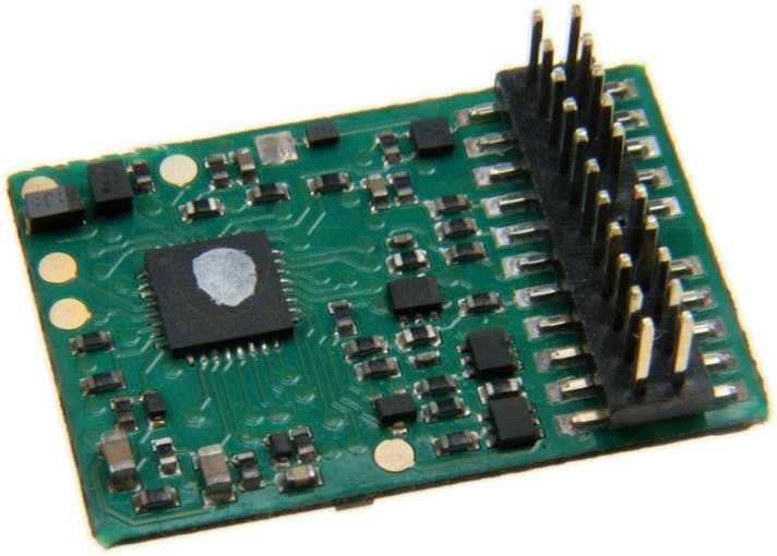 Uhlenbrock 74565 Decoder multiprotocollo per DCC e Motorola con regolazione del carico PluX 22