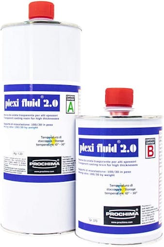 Prochima FE03702K1.6 PLEXIFLUID 2.0 Resina epossidica da colata trasparente non ingiallente, 1,6 Kg