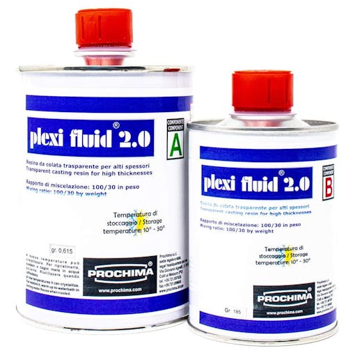 Prochima FE03702G800 PLEXIFLUID 2.0 Resina epossidica da colata trasparente non ingiallente, 800 gr