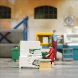 Busch 79906 Scenetta: Macchina per stampa a tampone