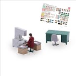 Busch 79906 Scenetta: Macchina per stampa a tampone