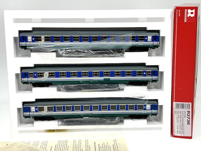 Rivarossi R3736 FS set 3 carrozze tipo UIC-X in livrea XMPR, ep.V