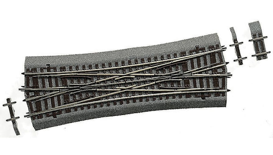 Roco 42595 Scambio incrocio doppio inglese DKW15 L. 230mm con massicciata