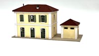 Tecnomodel 79652 Stazione FS con WC - fornito montato e verniciato, Scala N 1/160