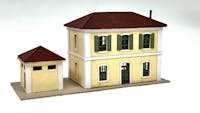 Tecnomodel 79652 Stazione FS con WC - fornito montato e verniciato, Scala N 1/160