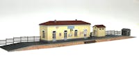 Tecnomodel 79654 Set Stazione FS ''Gaggiano'' con banchine, bagni e casotto attrezzi, interni illuminati