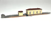 Tecnomodel 79654 Set Stazione FS ''Gaggiano'' con banchine, bagni e casotto attrezzi, interni illuminati