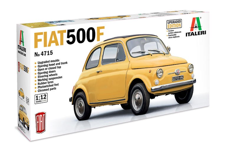 Italeri 4715 Fiat 500 F Upgraded Edition 1968 in kit di montaggio in plastica, Scala 1/12