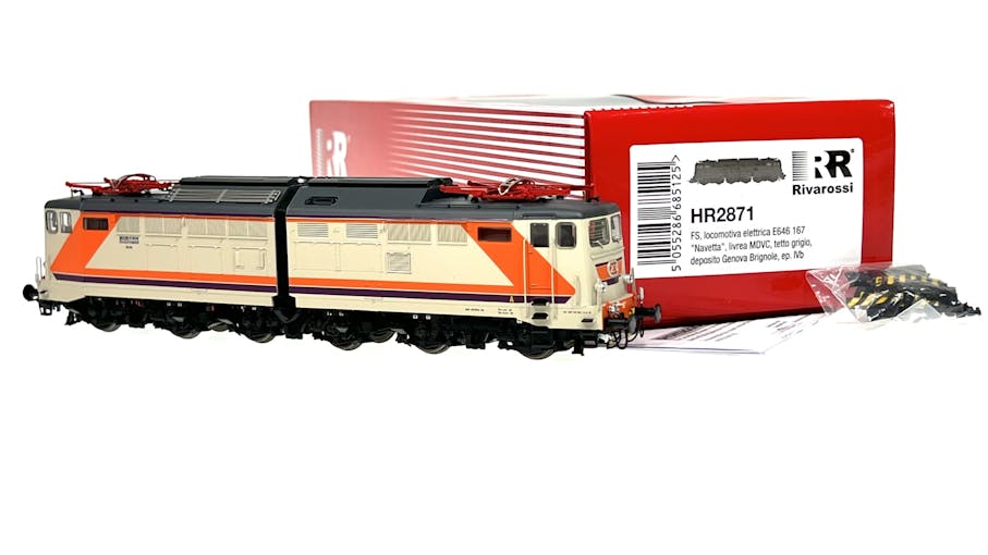 Rivarossi HR2871 FS locomotiva elettrica E.646 167 di 2a serie, livrea ''MDVC'', ep.IVb Dep. Loc. Genova Brignole