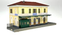 Tecnomodel 80022 Stazione FS ''Miramare'' con tettoia e cabina ACEI, con marciapiede componibile.