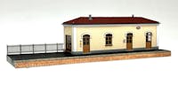 Tecnomodel 80023 Marciapiede (banchina) di stazione, componibile in stile FS, con magazzino, fornito montato