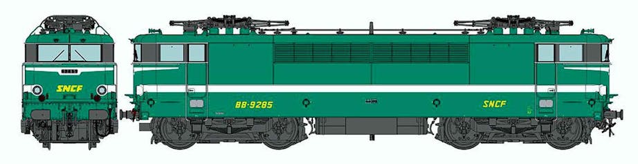 REE Modeles MB-086S SNCF locomotiva elettrica BB9285 Oullins – Paris-SO, ep.IV/V DCC Sound + pantografi funzionanti