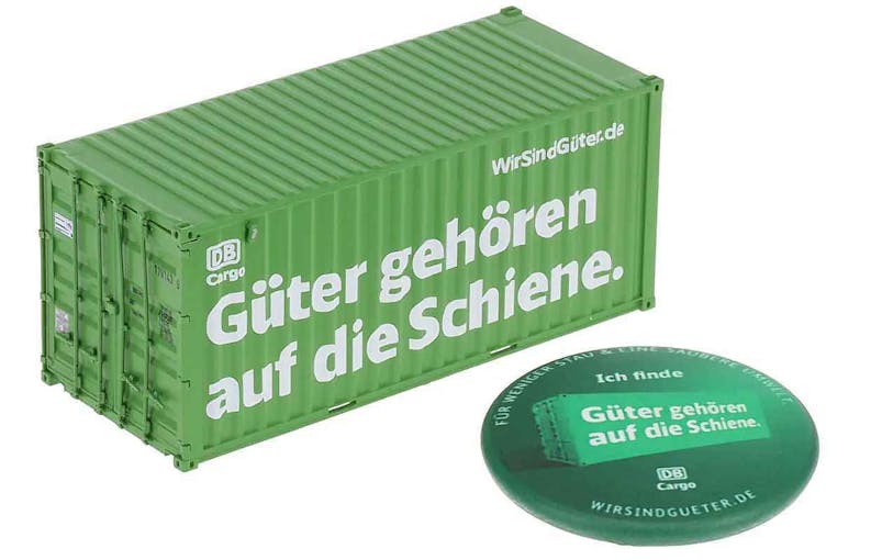 PT Trains 190018 Container 20´DV DB CARGO + pin WirSindGüter.de