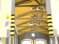 Tecnomodel 67610-1 Rimessa locomotive di tipo FS a due stalli, a cinque finestre e illuminazione interna a Led 15V. cc/ca