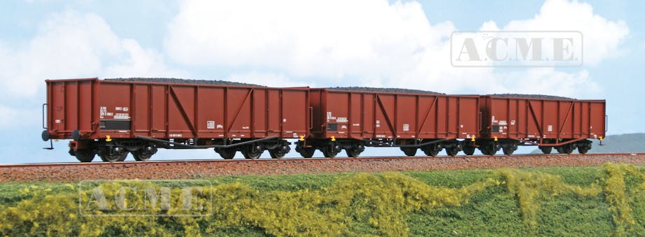 Acme 45031 FS set di tre carri Tipo Eas con carico di carbone. Così come in servizio in epoca, IVb - V.