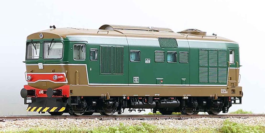 Os.kar 1136 FS locomotiva diesel D.345.1125 livrea d’origine, Dep.Loc. Alessandria, ep.IV