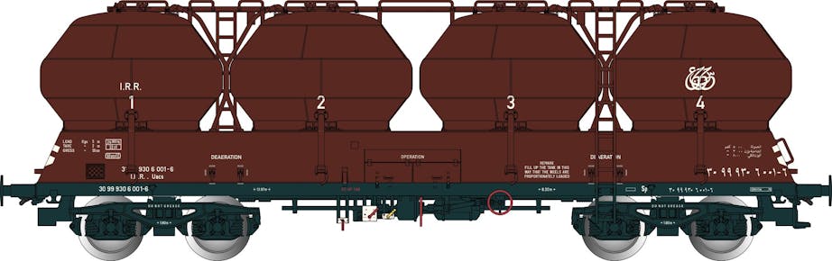 Albert Modell 930011 IRR Carro silos per cemento 50 m3. tipo Uacs, marrone, ep.IV